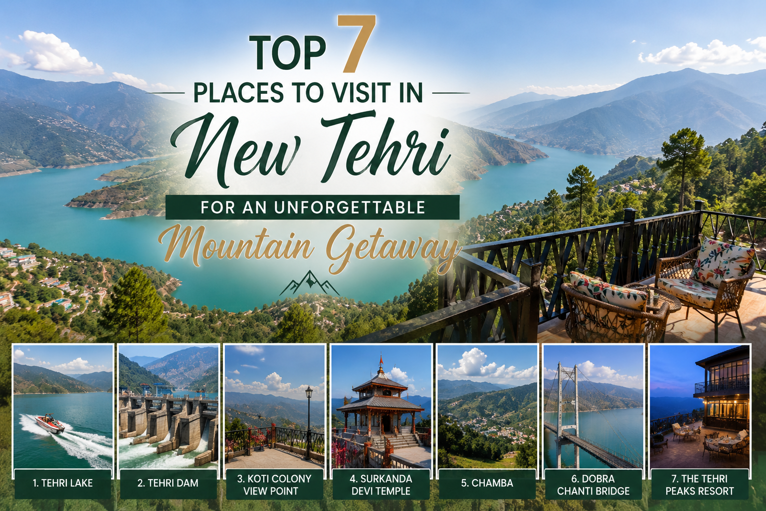 Top 7 Places to Visit in New Tehri for an Unforgettable Mountain Getaway